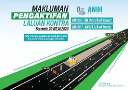 Contra-flow lane activated on KL-Karak highway at KM123.10-KM124.70 towards Kuantan for three months - paultan.org